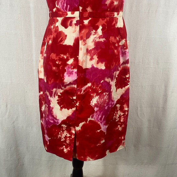 Adrianna Papell Red & Pink Sheath Dress Size 10 - Picture 11 of 16